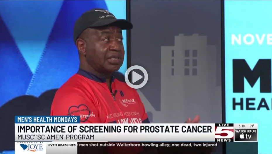 Lee Moultrie discussing prostate cancer screening